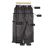 ESTROISLOSE ライトオンス綿麻デニムパンツ 定価17300円 EB25203 イージーワイド パンツ ブラック レディース エストゥロワルーズ【中古】5-0815M♪