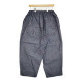 tumugu 6.3ozデニムダンガリー フル丈パンツ TB25207 定価21780円 イージーワイド デニムパンツ 25SS ネイビー レディース ツムグ【中古】5-0815M♪