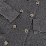 Le ciel de Harriss コットン ニットジャケット カーディガン ネイビー レディース ルシェル ドハリス【中古】5-1215M∞