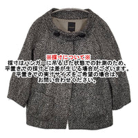 HEMISPHERES LJ-82-28066 日本製 サイズ38 ウール混 ジャケット ブラック ベージュ レディース エミスフィール【中古】5-1007T△