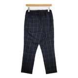 TRAVAIL MANUEL ストレッチチェックペグパンツ 501011 ブラックウォッチ イージー パンツ グリーン レディース トラバイユマニュアル【中古】5-1126G∞