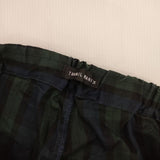 TRAVAIL MANUEL ストレッチチェックペグパンツ 501011 ブラックウォッチ イージー パンツ グリーン レディース トラバイユマニュアル【中古】5-1126G∞