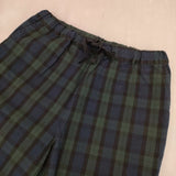 TRAVAIL MANUEL ストレッチチェックペグパンツ 501011 ブラックウォッチ イージー パンツ グリーン レディース トラバイユマニュアル【中古】5-1126G∞