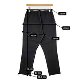 TRAVAIL MANUEL 511001-1 T/Cツイルペグパンツ イージー パンツ ブラック レディース トラバイユマニュアル【中古】5-1126G∞