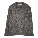 BEATRICE コットンシルク ミックス セーター ニット ブラック ホワイト レディース ベアトリス【中古】5-0819M♪