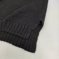 Harriss リネンニット クルーネック サイズ36 スナップボタン カーディガン ブラック レディース ハリス【中古】5-0819M♪