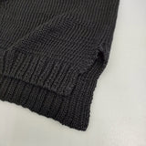 Harriss リネンニット クルーネック サイズ36 スナップボタン カーディガン ブラック レディース ハリス【中古】5-0819M♪
