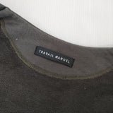 TRAVAIL MANUEL 202004 コットン ロングカーディガン 羽織 カーディガン チャコールグレー レディース トラバイユマニュアル【中古】5-1126M∞