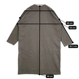 TRAVAIL MANUEL 202004 コットン ロングカーディガン 羽織 カーディガン チャコールグレー レディース トラバイユマニュアル【中古】5-1126M∞