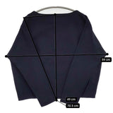 Harriss コットンポリエステル プルオーバー ドルマンスリーブ カットソー ネイビー レディース ハリス【中古】5-1126M∞