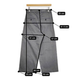 Harriss ストレート ワイド パンツ グレー レディース ハリス【中古】5-1126G∞