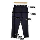 dolly sean ストライプ イージー パンツ ネイビー レディース ドーリーシーン【中古】5-1016G∞
