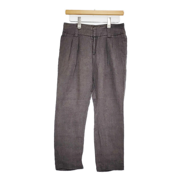 SI-HIRAI CHW-2525 サイズ36 リネン パンツ グレー レディース スーヒライ【中古】5-0819M♪