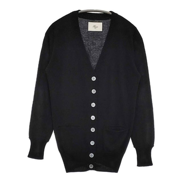 Harriss コットン ニット カーディガン ブラック レディース ハリス【中古】5-1016M∞
