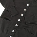 Harriss コットン ニット カーディガン ブラック レディース ハリス【中古】5-1016M∞