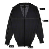 Harriss コットン ニット カーディガン ブラック レディース ハリス【中古】5-1016M∞