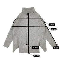 GALLARDAGALANTE GG15R0055330200 タートルネック シルク混 セーター ニット グレー レディース ガリャルダガランテ【中古】5-1007T△