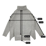 GALLARDAGALANTE GG15R0055330200 タートルネック シルク混 セーター ニット グレー レディース ガリャルダガランテ【中古】5-1007T△