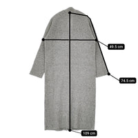 C+ K91529-3631 ロングカーディガン サイズ38 ウール カーディガン グレー レディース シー【中古】5-1007T△