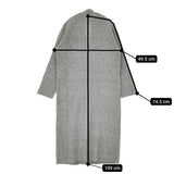 C+ K91529-3631 ロングカーディガン サイズ38 ウール カーディガン グレー レディース シー【中古】5-1007T△