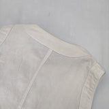 nest Robe 01163-1035 リネン切替 製品染め ジレ ベスト オフホワイト レディース ネストローブ【中古】5-1016M∞