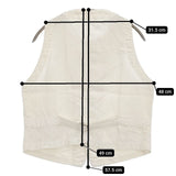 nest Robe 01163-1035 リネン切替 製品染め ジレ ベスト オフホワイト レディース ネストローブ【中古】5-1016M∞