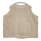 nest Robe 01192-1238 製品染め リネンキャンバス2WAY ベスト ベージュ レディース ネストローブ【中古】5-1016M∞