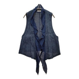 nest Robe 01152-1218 リネンフリル ベスト ネイビー レディース ネストローブ【中古】5-1016M∞