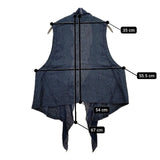 nest Robe 01152-1218 リネンフリル ベスト ネイビー レディース ネストローブ【中古】5-1016M∞