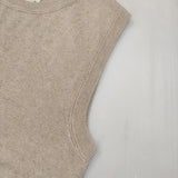 MHL. 596-9260503 DRY LINEN COTTON VEST ノースリーブニット ベスト ベージュ メンズ エムエイチエル【中古】5-1016M∞