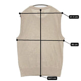 MHL. 596-9260503 DRY LINEN COTTON VEST ノースリーブニット ベスト ベージュ メンズ エムエイチエル【中古】5-1016M∞