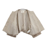 nest Robe ウールボアノーカラージャケット 01223-1035 ノーカラージャケット ベージュ レディース ネストローブ【中古】5-1108T♪