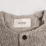 nest Robe ウールボアノーカラージャケット 01223-1035 ノーカラージャケット ベージュ レディース ネストローブ【中古】5-1108T♪