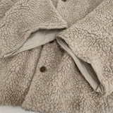 nest Robe ウールボアノーカラージャケット 01223-1035 ノーカラージャケット ベージュ レディース ネストローブ【中古】5-1108T♪