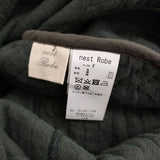 nest Robe シェットランドウールフード付きコート 01193-1184 定価58300円 リバーシブル コート カーキ レディース ネストローブ【中古】5-1108A♪