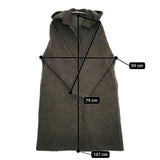 nest Robe シェットランドウールフード付きコート 01193-1184 定価58300円 リバーシブル コート カーキ レディース ネストローブ【中古】5-1108A♪