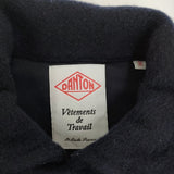 Danton ウールモッサ ラウンドカラーコート サイズ36 コート ネイビー レディース ダントン【中古】5-1115A♪