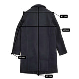 Danton ウールモッサ ラウンドカラーコート サイズ36 コート ネイビー レディース ダントン【中古】5-1115A♪