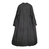 nest Robe 01161-1086-2 リネン バンドカラー シャツ ワンピース ブラック レディース ネストローブ【中古】5-0819M♪