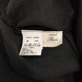 nest Robe 01161-1086-2 リネン バンドカラー シャツ ワンピース ブラック レディース ネストローブ【中古】5-0819M♪