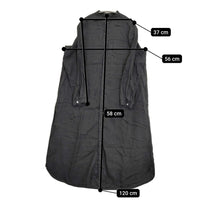 nest Robe 01161-1086-2 リネン バンドカラー シャツ ワンピース ブラック レディース ネストローブ【中古】5-0819M♪