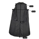 nest Robe 01161-1086-2 リネン バンドカラー シャツ ワンピース ブラック レディース ネストローブ【中古】5-0819M♪