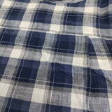 Bisque by nest Robe 03142-3258 コットン チェック ブラウス シャツ ネイビー ホワイト レディース ビスク バイ ネストローブ【中古】5-0819M♪