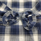 Bisque by nest Robe 03142-3258 コットン チェック ブラウス シャツ ネイビー ホワイト レディース ビスク バイ ネストローブ【中古】5-0819M♪