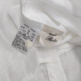 nest Robe 襟レース 01162-1047 ノースリーブ リネン ブラウス シャツ ホワイト レディース ネストローブ【中古】5-0819S♪