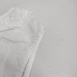 nest Robe 襟レース 01162-1047 ノースリーブ リネン ブラウス シャツ ホワイト レディース ネストローブ【中古】5-0819S♪