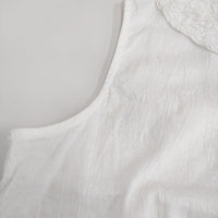 nest Robe 襟レース 01162-1047 ノースリーブ リネン ブラウス シャツ ホワイト レディース ネストローブ【中古】5-0819S♪