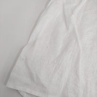 nest Robe 襟レース 01162-1047 ノースリーブ リネン ブラウス シャツ ホワイト レディース ネストローブ【中古】5-0819S♪