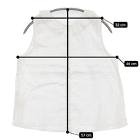 nest Robe 襟レース 01162-1047 ノースリーブ リネン ブラウス シャツ ホワイト レディース ネストローブ【中古】5-0819S♪