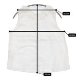 nest Robe 襟レース 01162-1047 ノースリーブ リネン ブラウス シャツ ホワイト レディース ネストローブ【中古】5-0819S♪